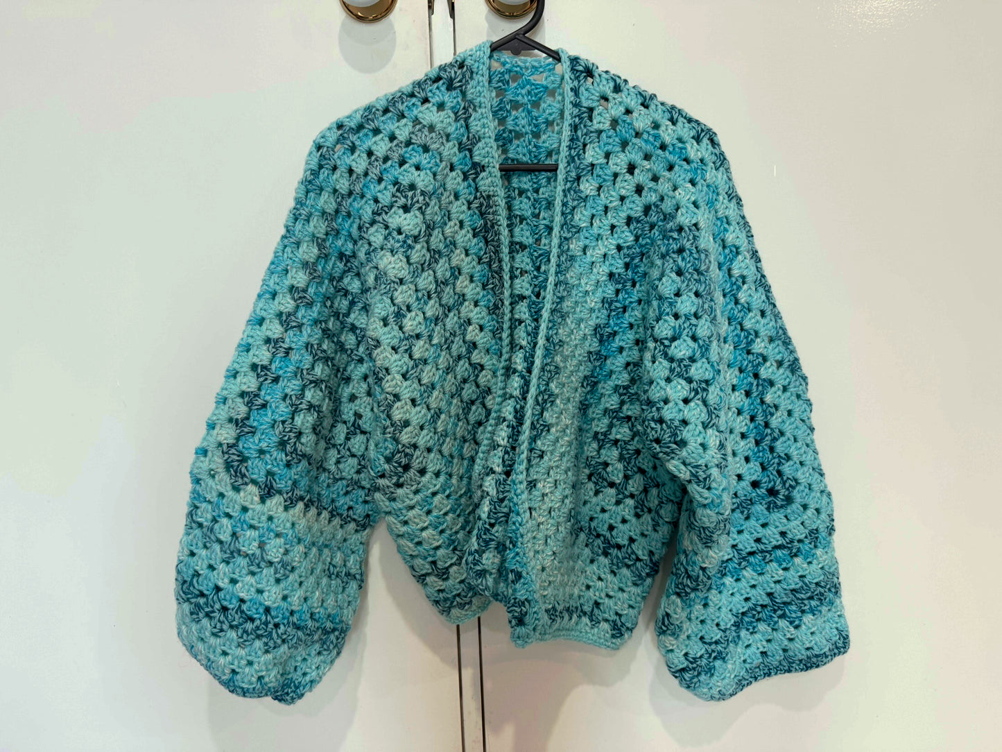 Blue Crochet Cardigan