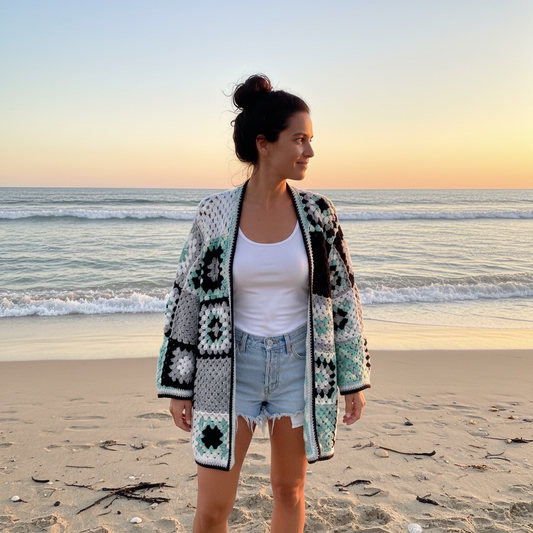 Handmade crochet cardigan #crochet #knitwear